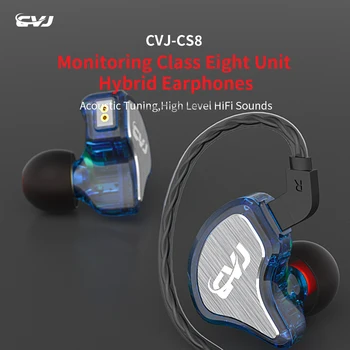 CVJ CS8 3BA + 1DD hibridas vairuotojas didelės raiškos stebėjimo ausinės DJ judesio hifi garso kokybės keičiamų kabelis CSA CSN SE