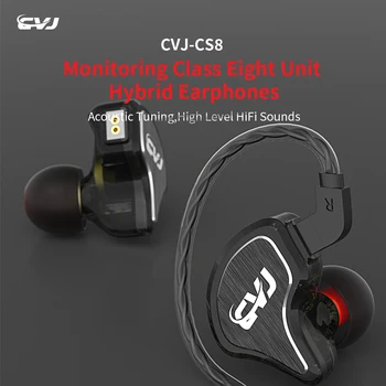 CVJ CS8 3BA + 1DD hibridas vairuotojas didelės raiškos stebėjimo ausinės DJ judesio hifi garso kokybės keičiamų kabelis CSA CSN SE