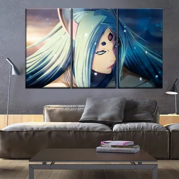 Drobė HD Spausdinti Anime Naruto Plakatas Gyvenimo Kambario Sienos Meno paveikslas 3 Vnt Kaguya otsutsuki Tapybos Šiuolaikinio Namų Dekoro Sistema
