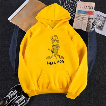 Lil peep Hellboy pragarą berniukas Bart Simpson Stiliaus Marškinėliai Hoodie Už Mens Dydis XS-2XL Unisex hoody