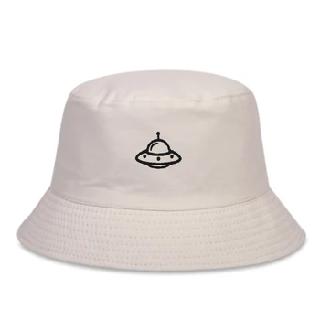 Mados laukinių medvilnės Žvejo skrybėlę ERDVĖLAIVIS Išsiuvinėti kibirą skrybėlės hip-hop vyrų ir moterų, lauko saulės skrybėlės panamos skrybėlės gorras