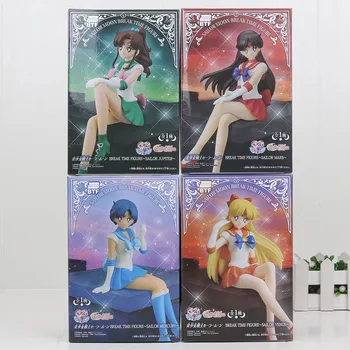 Anime 13cm Sailor Moon pav žaislas Pertraukos Metu Paveikslas Sailor Mars Mercury Veneros ir Jupiterio PVC Veiksmų Skaičius, Lėlės, Žaislai
