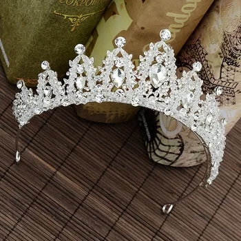 Crystal Bridal Crown Vestuvių Tiara Plaukų Papuošalai, Aksesuarai