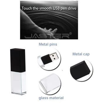 JASTER Skaidraus Stiklo USB 3.0 Automobilio Logotipas usb pen drive 4GB 16GB 32GB 64GB USB Flash drive, Memory Ratai Stick Pen/ Automobilių dovana