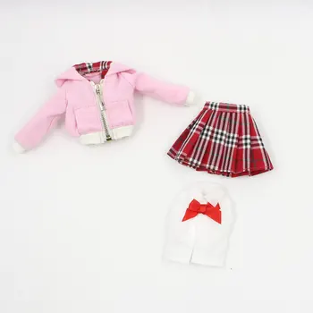 Blyth drabužius rožinė ir raudona uniforma jis tinka 1/6 30cm LEDINIS bendros įprastos Azone kūno lėlės