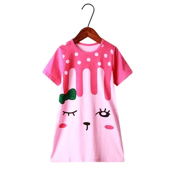 Vasarą Motina Dukra Suknelės Mergaičių Naktiniai Marškiniai, Pižamos Animacinių Filmų Motina Dukra Derinti Drabužius Merginos Pižamą Vaikų Sleepwear