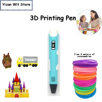 Karšto Pardavimo 3D Rašiklis Geriausia Dovana Vaikams, Profesionalių 3D Pieštukų Vaikams Creativitive Žaislai Yra 3d Rašiklis, Kaitinamosios Geriausias Pardavėjas