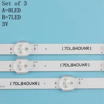 Naujas Rinkinys, 3 VNT. LED apšvietimo juostelės LG Bush Vestel 40 colių LB40017 17DLB40VXR1 VES400UNDS-2D-N11 VES400UNDS-2D-N12