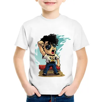 Vaikams, Cartoon Michael Jackson Juokingi marškinėliai Vaikams Rock N Roll Vasaros Viršūnes Kūdikių Berniukų/Mergaičių Drabužius,HKP5144