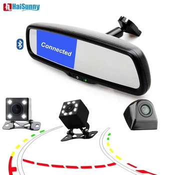 HaiSunny Bluetooth galinį vaizdo Veidrodį Monitorius Su Vadove Dainos Automobilio Galinio vaizdo Kamera, skirta Hyundai Tucson/Honda /Toyota /VW/Audi
