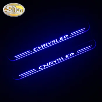 Individualų 4PCS Juda LED Sveiki Pedalą Automobilis Nusitrinti Plokštė Pedalo Slenkstis Durų Slenksčio, Už Chrysler 300 300C SRT8 SRT-8 2005 - 2018
