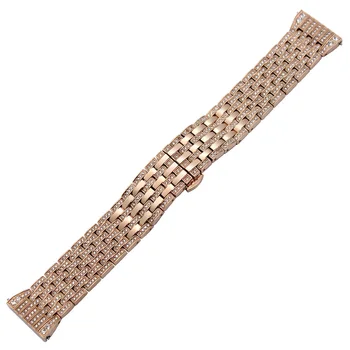 Kristalinis Deimantas Watchband 18mm 20mm 22mm už Tissot Longines Mido Greito Atleidimo Žiūrėti Juosta, Nerūdijančio Plieno Dirželis Riešo Apyrankę