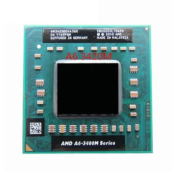 Originalus AMD CPU A6-3420M AM3420DDX43GX A6 3420M PGA Lustų rinkinys procesorius nešiojamas a6 3400m