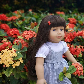 Amerikiečių Lėlės, Žaislai 18 colių 45cm Silikono Baby Doll, Kad Atrodo Realus Gimtadienio Dovanos Mados Įdaryti Lėlės, Žaislai Partneris Brinquedo