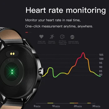 LIGE 2019 Naujų plieno smart watch vyrų odos smart žiūrėti sporto iPhone Širdies ritmas, kraujo spaudimas Fitness tracker smartwatch