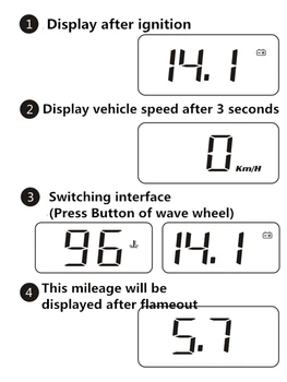Automobilių HUD OBD2 Head-up Display priekinio Stiklo Greičio Projektorius Spidometras prekinis, galinis Stiklo KMH/Mylios Vandens TEMP Voltmeter