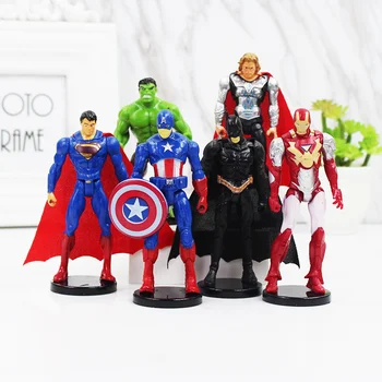 10.5 cm Super Herojus Žaislai Keršytojas Pav Nustatyti, Superhero Thor Kapitonas Amerika Veiksmų Skaičius, Kolekcionuojamos Lėlės Modelio