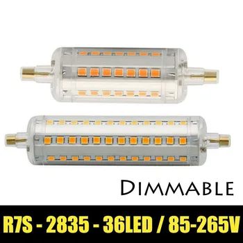 Pritemdomi LED R7S Lempa 5w 78mm LED lemputė R7S 10w 118mm R7S lempa 360 laipsnių kampu, puikiai pakeisti halogeninės lempos, AC85-265V