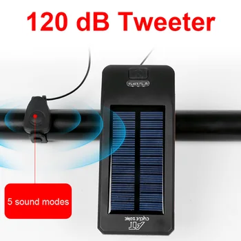 3 1. Saulės Energijos Dviračio Šviesos 2200mAh Galia Banko USB Įkrovimo Bicycel Priekinių žibintų 120dB Garsiakalbis Ragų Dviračių MTB priekinis žibintas