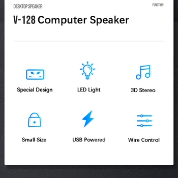 PC Žaidimų Garsiakalbiai LED Šviesos Sunkus Bass Garso HiFi 2.0 Kanalų Stereo Stalinio Kompiuterio Garso Juostą, Stereo Kompaktiškas Akustika