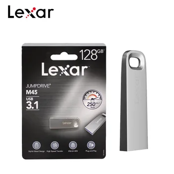 Lexar 128GB USB 3.0 64GB USB Flash Drive 32GB Parkeris Vairuoti Iki 250MB/s Didelės Spartos Pendrive M45 Mini Memory Stick Saugojimas