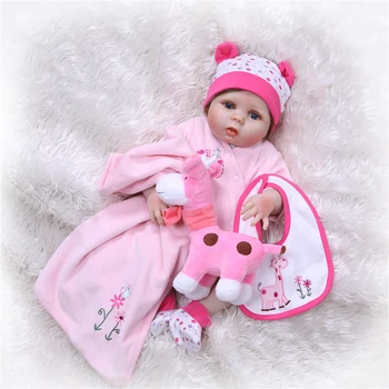 55cm Realus Visą Silikono Vinilo Reborn Baby Doll Žaislas Mergaitė Berniukų Naujagimių Lėlės Vaikams Gimtadienio Dovanos Baby Doll