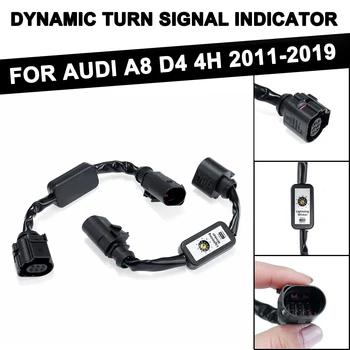 Audi A8 D4 4 VAL. 2011-2019 2vnt Add-on Modulio Laido Pajungti Dinamiškas Posūkio Signalo užpakalinis žibintas LED Indikatorius Kairėje ir Dešinėje Uodegos Šviesos