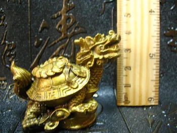 Kinija fengshui bronza, žalvaris dragon vėžlys Vėžlio turto pasisekė ilgaamžiškumas statula metalo rankdarbiai