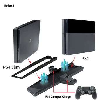 PS4 Valdytojas Įkroviklis Dual Sony Playstation 4 / PS4 Slim / PS4 PRO Vertikalus Aušinimo Stovas Įkrovimo Stotis PS4 Accesories