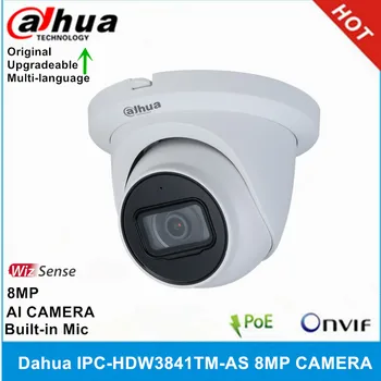 Dahua IPC-HDW3841TM-KAIP 8MP WizSense Tinklo Kamera su POE Built in MiC & SD Kortelės Lizdas IP67 IR 30M AI Fotoaparatas