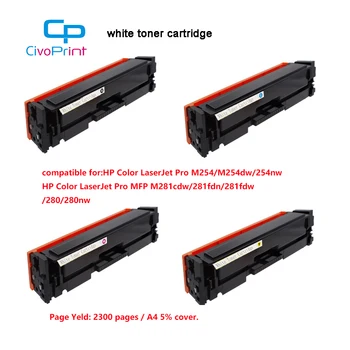 Civoprint balta Tonerio Kasetė spausdintuvui CF500A 202A 500A Suderinama HP LaserJet Pro M254 M254dw 254nw MFP M281cdw 281fdn