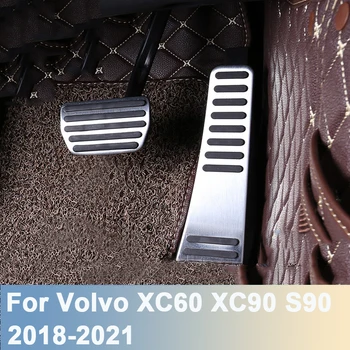 Volvo XC60 XC90 S90 V90 2018 2019-2021 Nerūdijančio Plieno Automobilio Akceleratoriaus Kuro Stabdžių Pedalą Koja Poilsio Pedalai Padengti Priedai