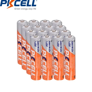 16PCS PKcell AAA NIZN baterijų 1.6 V NI-ZN 3A įkraunama baterija, baterijos įkraunamos aaa žaislai nuotolinio ir žibintuvėlis