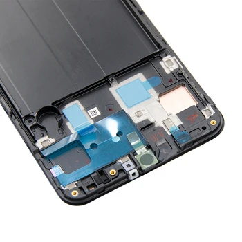 Samsung Galaxy A50 A505F A505F/DS A505A A505FD LCD Ekranas Jutiklinis Ekranas skaitmeninis keitiklis Asamblėjos atsarginės dalys, rėmas
