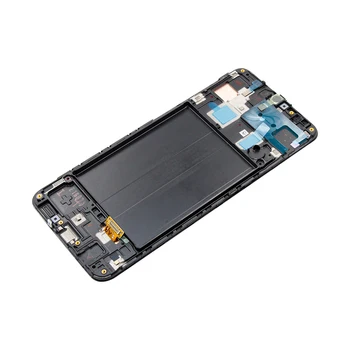 Samsung Galaxy A50 A505F A505F/DS A505A A505FD LCD Ekranas Jutiklinis Ekranas skaitmeninis keitiklis Asamblėjos atsarginės dalys, rėmas