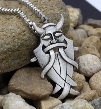 Odin ' s Kaukė Gudrus ir savo Nuožiūra Viking Karoliai Šiaurės Amuletas Pakabukas