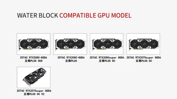 Barrow GPU Vandens Blokas ZOTAC Extreme PLIUS RTX2080 / 2070 8GD6, 5V ARGB 3PIN AURA SYNC BS-ZOP2080-PA