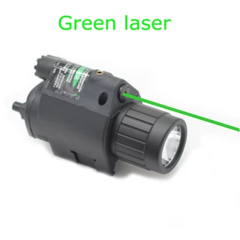 Taktinis LED Žibintuvėlis Žalias / Raudonas Lazeris Žvilgsnio 20mm Geležinkelių Mini Glock pistoletas Pistoletas Šviesos Airsoft Pistoletas Šviesos