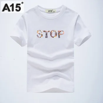 A15 T-shirt Medvilnės Juokingi Vaikai 2019 M. Vasarą trumpomis Rankovėmis Aukštos Kokybės marškinėliai Mergaitėms Berniukai marškinėlius Top Marškinėliai, 10 12 Metų