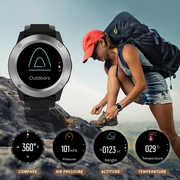 2020 m., naujos lauko sporto smart watch vyrų vandeniui 3ATM Širdies ritmo Tracker Kompasą, Aukščio smartwatch 
