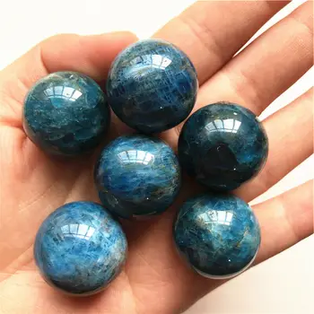 23-25mm Gamtos Mėlyna Apatite Akmens Srityje Kristalų Reiki Healing Kamuolys Apdaila, Natūralus Kvarco Kristalai 1pc