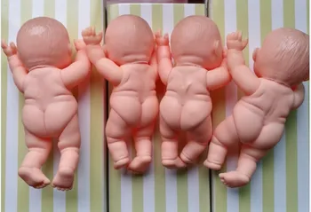 4pcs/daug Gražių kawaii mini lėlės reborn baby corpo inteiro de silikono reborn baby lėlės naujagimių gyvas kūdikis XJJ001