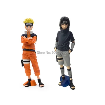 23cm Anime Naruto Uzumaki Naruto Uchiha Sasuke Anime Pav PVC Modelis Žaislai Veiksmų Skaičius, Kolekcines, Vaikams Dovanos Juodasis penktadienis