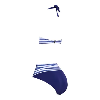 S-5xl Dryžuotas Bikini Komplektas Plius Dydis maudymosi kostiumėlį Push Up maudymosi Kostiumėliai Twist Plaukimo Kostiumas Moterims Moteriški Paplūdimio Dviejų dalių Plaukti Kostiumai