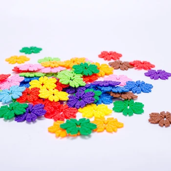 100vnt/daug Plastiko Snaigės Sujungtų Blokų Pastato & konstrukciniai Žaislai Vaikams, 3D Galvosūkis, vaikų Darželis, vaikų Žaidimo Žaislas