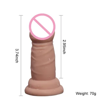 Sekso Dildo ne Vibratorius moterims Suaugusiųjų Sekso žaislai Realus pūlingas sekso parduotuvė 3.74 colio Siurbimo Vyrų Dual sluoksnių Silikoninis Varpos H4