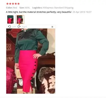 Moteriški Pieštuku Sijonas Ponios High Waisted Mygtuką, Padalinti Biuro Sijonas Kelių Dydžio vientisos spalvos 2019 karšto pardavimo
