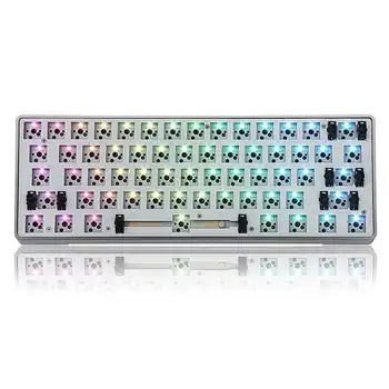 [Aliuminio Lydinio Versija] Geek Individualų GK61 Karšto Keitimo 60% RGB Klaviatūrą, Pritaikytą Rinkinys PCB Plokštė