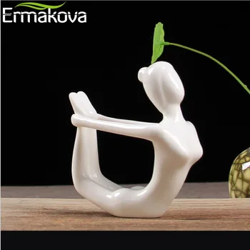 ERMAKOVA Porceliano Keramikos Jogos Kelia Jogos Statulėlės Statula, Meditacija, Jogos Studijos Dovanų Ornamentas, Papuošimas Motinos Statula