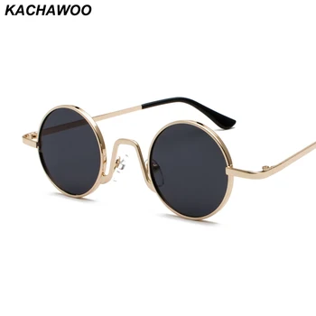 Kachawoo turas vintage akiniai nuo saulės vyrams 2019 dekoravimo, dovanų raudonas auksas juoda retro saulės akiniai moterų mažosios metalo mados